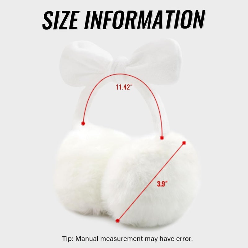 FSTEOE Winter Ear Muffs Women Warm Earmuff Girls Ear Warmers Soft Plush Outdoor Adjustable Ear Cover - Image 3